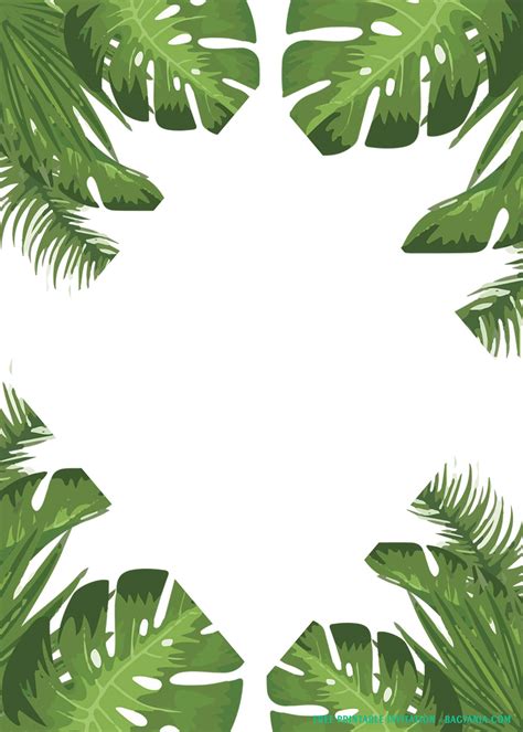Printable Tropical Leaves